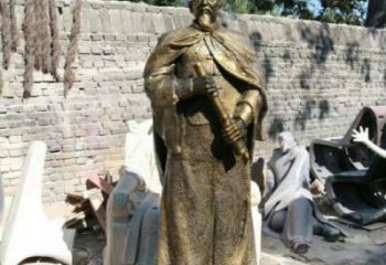 仿銅林則徐雕塑 中式村口名人雕塑 景觀肖像雕塑