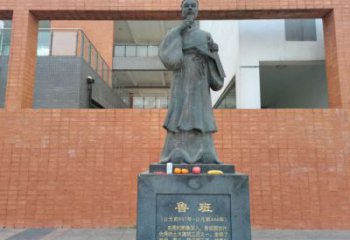 彩繪魯班雕塑 玻璃鋼手藝人雕塑 街頭木匠雕塑