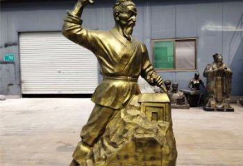 現(xiàn)代魯班雕塑 大型別墅區(qū)手藝人雕塑 仿銅木匠雕塑