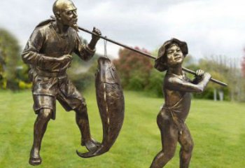 提供田間漁民雕塑 彩繪雕塑 園林擺件