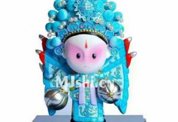 廣場京劇雕塑廠家 抽象民俗雕塑 烤漆唱戲雕塑