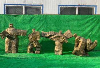 仿古武術(shù)雕塑廠家 彩繪功夫雕塑 現(xiàn)代練拳雕塑