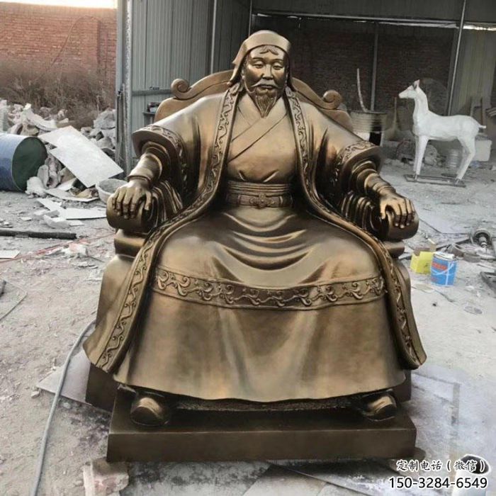 大型皇帝雕塑 玻璃鋼古代雕塑 房地產(chǎn)雕塑