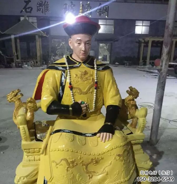 仿古皇帝雕塑 玻璃鋼古代雕塑 房地產(chǎn)雕塑