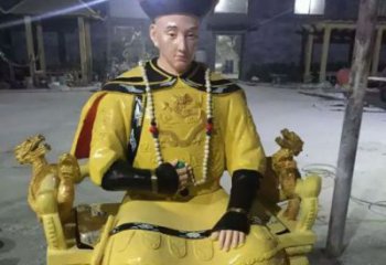 仿古皇帝雕塑 玻璃鋼古代雕塑 房地產雕塑