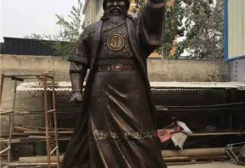 仿真皇帝雕塑 仿銅古代雕塑 玻璃鋼人物雕塑