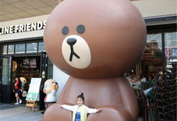 布朗熊雕塑廠家，仿古動漫雕塑，仿古擺件