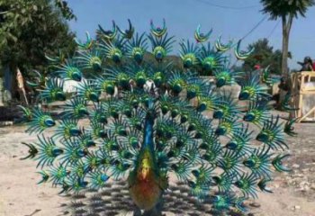 城市孔雀雕塑廠家 風景區(qū)彩繪雕塑 抽象擺件