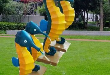 動漫河馬雕塑，動物卡通雕塑，彩繪工藝