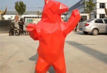 仿真大熊雕塑廠家，酒店房地產雕塑，現代景觀小品