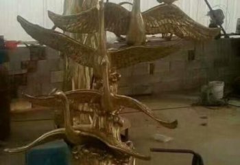 大型大雁雕塑廠家 商業(yè)街廣場雕塑 古銅色擺件