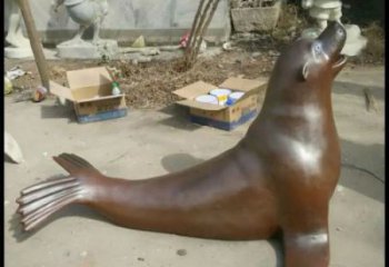 創意海豹雕塑廠家 步行街店門口雕塑 影視劇小品