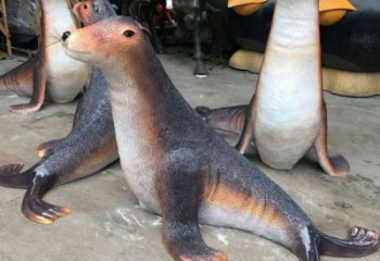 大型海豹雕塑廠家 門口創意雕塑 售樓處小品