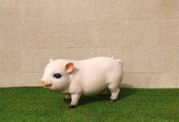 彩繪野豬雕塑，戶外動物雕塑，抽象效果