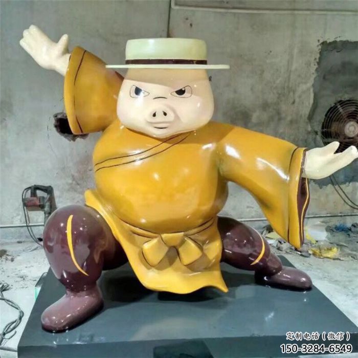 小區(qū)龍貓雕塑，卡通主題雕塑，抽象效果