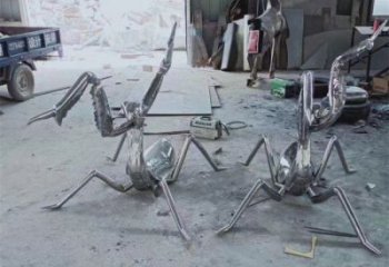 廣場(chǎng)螳螂雕塑制造商 公園仿真雕塑 抽象擺件