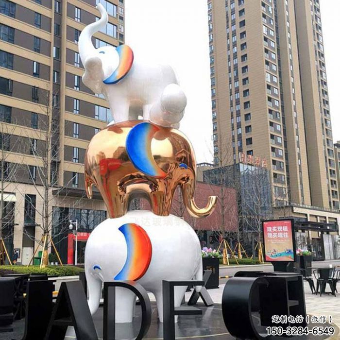 大象雕塑定價，街頭雕塑，烤漆卡通大象雕塑定價