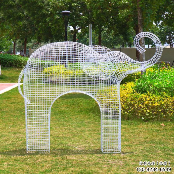 標志大象雕塑定價，景觀概念，鏤空主題大象雕塑預定