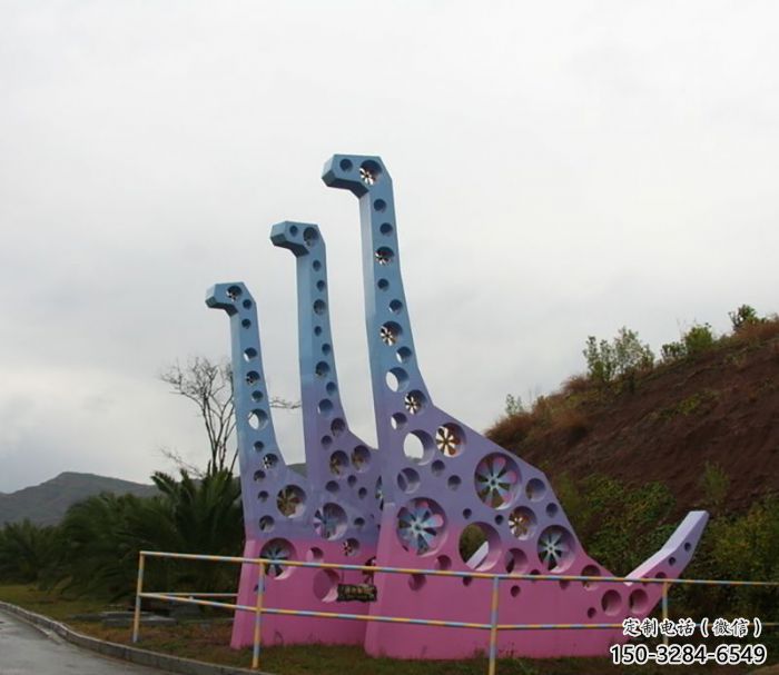 恐龍雕塑展品，景觀概念，鏤空恐龍骨架雕塑優選