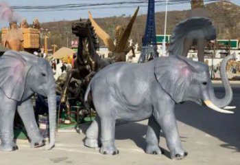 制造大象雕塑廠家，地標擺件，仿真大象雕塑精選