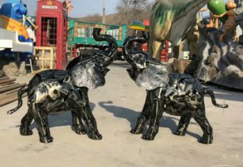 大象雕塑預(yù)定，小區(qū)擺件，鐵藝大象雕塑主題