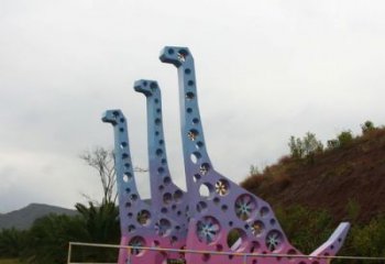 恐龍雕塑展品，景觀概念，鏤空恐龍骨架雕塑優選
