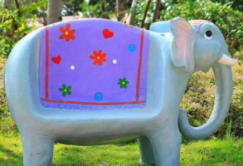 大象坐凳雕塑，公園動(dòng)物雕塑，玻璃鋼坐凳雕塑廠家