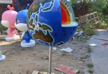 地球雕塑展品，街頭雕塑，不銹鋼地球雕塑供需