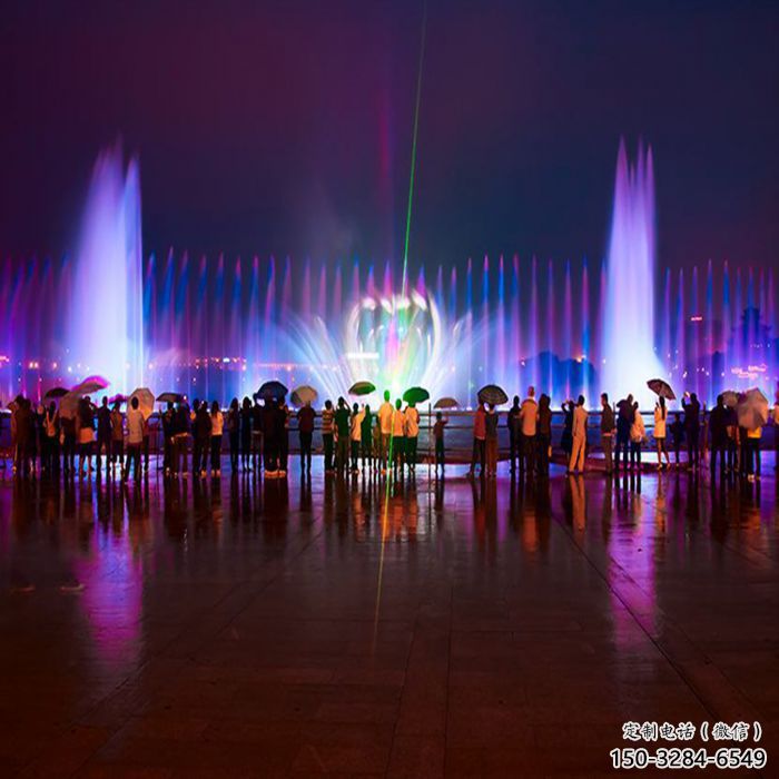 銅陵水景程控噴泉雕塑，高噴循環噴水方式設計