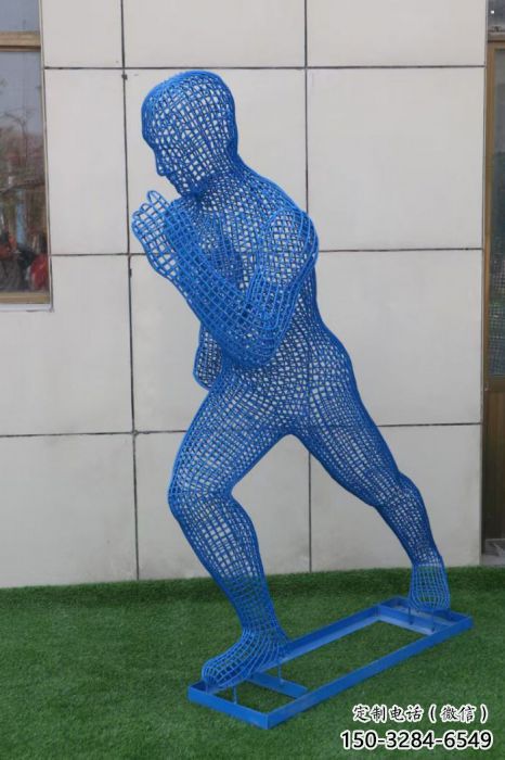 泉州鏤空跑步雕塑，標識雕塑，烤漆鐵藝人物雕塑優選