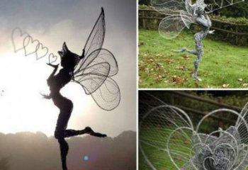 淮南小精靈雕塑，抽象卡通雕塑，美陳人物擺件