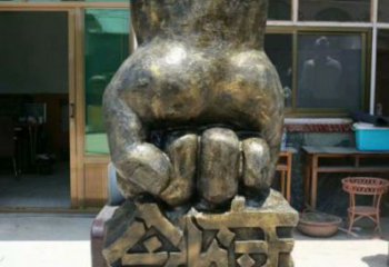 武威握拳雕塑訂做，歐式風格，玻璃鋼握拳雕塑廠家選定
