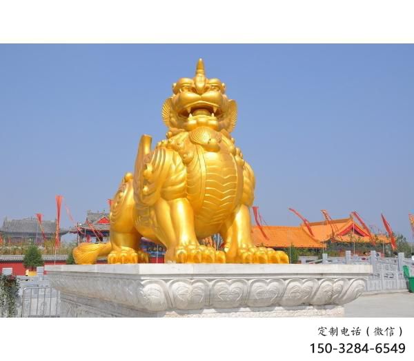 黑河廣場貔貅雕塑，動物彩繪雕塑，抽象效果