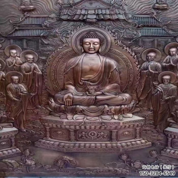 秦淮鍛銅浮雕常用，寺廟景觀，黃銅佛像浮雕生產商
