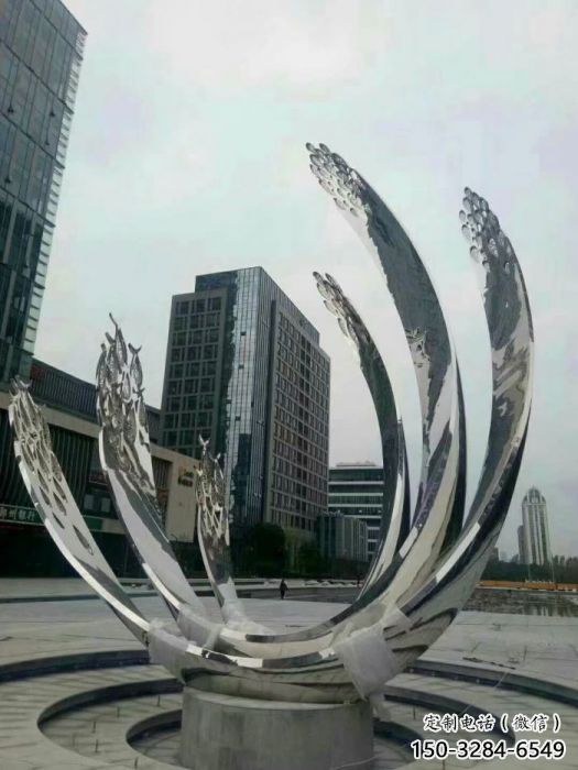 遼陽地面噴泉雕塑小品，圓環(huán)結(jié)構(gòu)概念，旱地水景噴泉體系