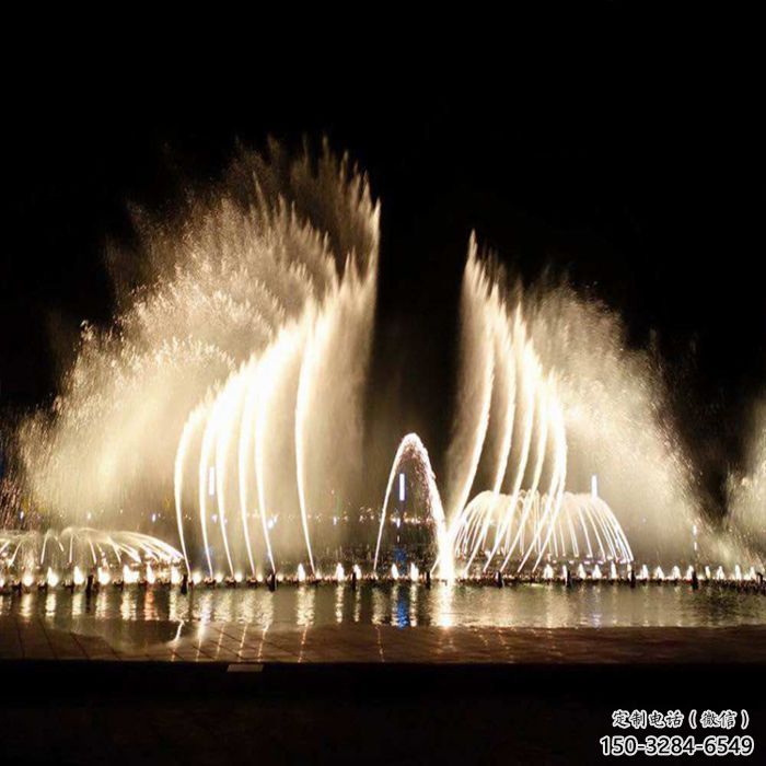 營口水景程控噴泉雕塑，高噴循環噴水方式設計制作