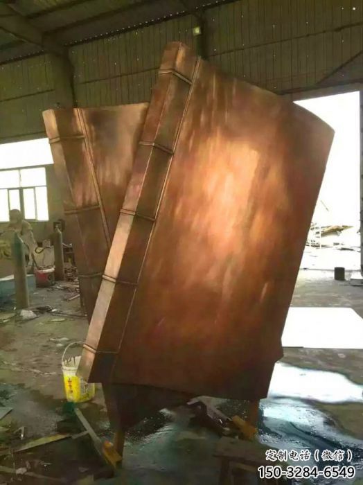 東營鑄銅書籍供應，街景小品，銅書籍雕塑廠家優價