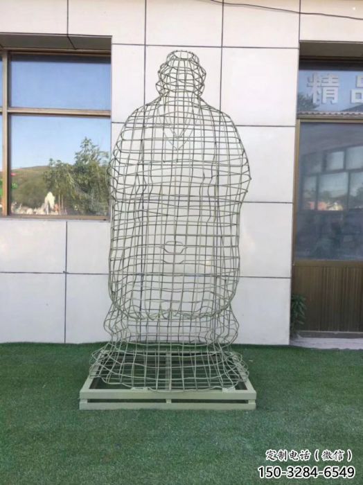 晉源鏤空孔子雕塑訂做，景區(qū)雕塑，鐵藝古代人物雕塑定價(jià)