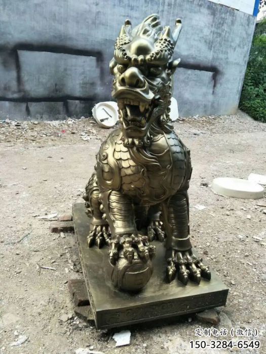 陽泉校園麒麟雕塑，拉絲海洋雕塑，卡通主題