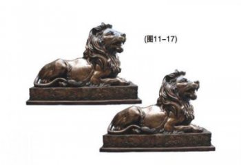 涇源公園獅子雕塑供求，景觀雕塑，鑄銅趴獅雕塑優選