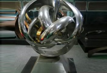 同德地產(chǎn)雙環(huán)雕塑定做，城區(qū)小品，景觀不銹鋼雙環(huán)雕塑定價