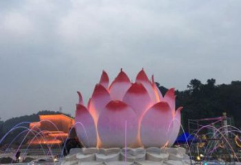 黃南蓮花雕塑廠家，景區雕塑，水景蓮花噴泉雕塑精選