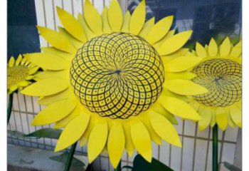 海西抽象花籃雕塑展品，小區雕塑，葵花花籃雕塑工程制作精選