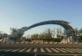 日照云朵大門雕塑，公園美陳元素，不銹鋼云朵大門雕塑