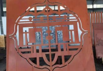 濰坊鏤空景墻雕塑，耐候鋼鏤空工藝設(shè)計(jì)