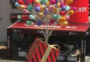 榆林氣球樹雕塑承接，美陳雕塑，玻璃鋼氣球樹雕塑制造