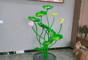 商洛荷花雕塑異型優(yōu)選，城市裝飾，展示荷花雕塑定做