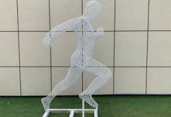 蓮湖鏤空運(yùn)動(dòng)員雕塑訂做，城市雕塑，鐵藝體育人物雕塑廠