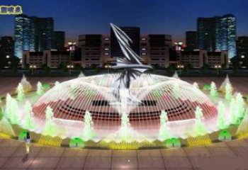 涼山水景搖擺噴泉雕塑，循環(huán)噴水模式噴泉雕塑加工