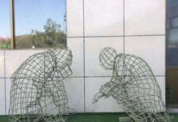 綿陽鏤空對弈雕塑標準，廣場雕塑，鐵藝民俗人物雕塑供給